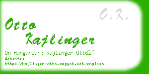 otto kajlinger business card